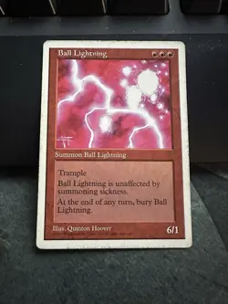 MTG 5th Edition Ball Lightning PLAYED LC1 - Image 1