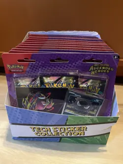 Pokemon TCG Ascended Heroes Tech Sticker Collection LOT OF 12 Display Included - Image 1