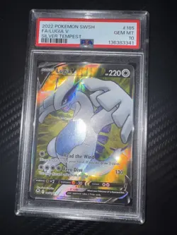 Pokemon TCG Swsh12: Silver Tempest Lugia v Full Art #185/195 Ultra Rare PSA 10 - Image 1
