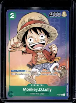 2023 One Piece Bandai Card Games Set Monkey D. Luffy #P-037 - Image 1