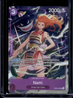 2024 One Piece Emperors in the New World Nami Uncommon Alt Art #OP09-070 - Image 1