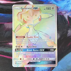 Pokemon Genesect GX Full Art Secret Rare Holo Card 224/214 - Image 1