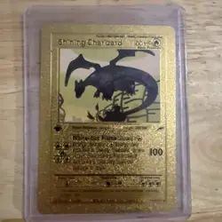 Shining Charizard 107/105 Gold Card Pokemon Fan Card - Image 1