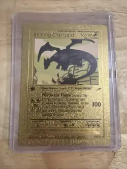 Shining Charizard 107/105 Gold Card Pokemon Fan Card - Image 4