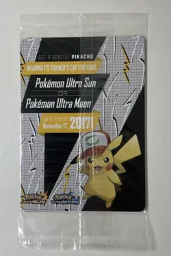 Pokemon TCG - Ash's Pikachu - TCG SM108 2017 Promo Card - (New/Sealed, NM) - Image 2