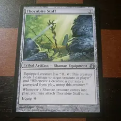 Mtg Thornbite Staff VLP Morningtide Shaman Tribal Magic Card Artifact - Image 1