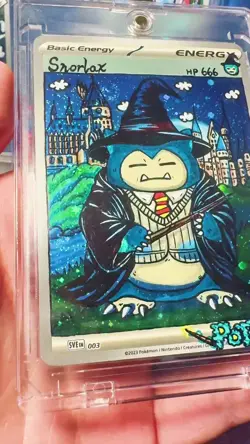 Pokemon Rocket's Snorlax EX 104/109 Holo Card Team Rocket Returns Hand Draw DIY - Image 2