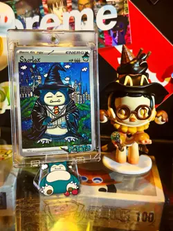 Pokemon Rocket's Snorlax EX 104/109 Holo Card Team Rocket Returns Hand Draw DIY - Image 4