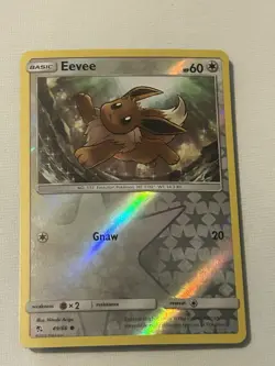Pokemon TCG Eevee 49/68 Hidden Fates Reverse Holo Card - Image 1