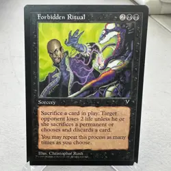 Forbidden Ritual Rare Visions Magic: The Gathering Card ~ MP - Image 1
