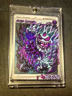 M Gengar EX XY166 XY Holo Hand draw DIY Holo Energy Card 🌀Shadow Ball🌀🫟 - Image 1