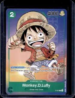 2023 One Piece Bandai Card Games Set Monkey D. Luffy #P-037 - Image 1