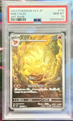 110/108 Ninetales PSA 10 Ruler of the Black Flame Japanese Pokemon Card Gem Mint - Image 1