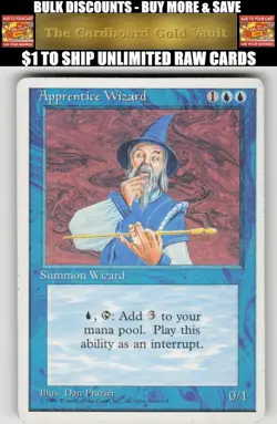 Magic_the_gathering Fourth Edition # Apprentice Wizard - Image 1