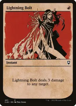 Lightning Bolt C Showcase Foil #401 | CLB Battle for Baldur's Gate | MTG - Image 1