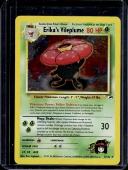 2000 Pokemon Gym Heroes Erika's Vileplume Holo #5/132 - Image 1