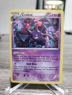 Crobat 33/119 Cosmos Holo Rare Promo XY Phantom Forces Pokemon Card Swirl Lp - Image 1