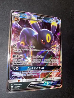 Pokemon TCG Umbreon GX 80/149 Full Art Ultra Rare Holo Sun & Moon Base Set - Image 5