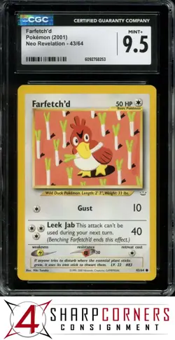 2001 POKEMON NEO REVELATION #43 FARFETCH'D CGC 9.5 - Image 1