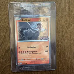 SEALED STAMPED Pokemon TCG Phantasmal Flames Reshiram BLACK STAR PROMO 017/094 - Image 1