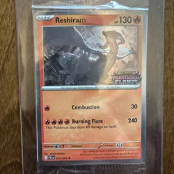 SEALED STAMPED Pokemon TCG Phantasmal Flames Reshiram BLACK STAR PROMO 017/094 - Image 2