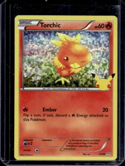 2021 Pokemon McDonald's 25th Anniversary Special Edition Torchic Foil #11/25 - Image 1