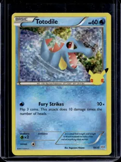 2021 Pokemon McDonald's 25th Anniversary Special Edition Totodile Foil #18/25 - Image 1