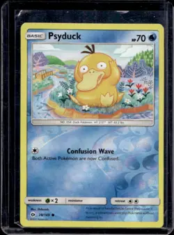 2017 Pokemon Sun & Moon Psyduck Reverse Holo #28/149 - Image 1