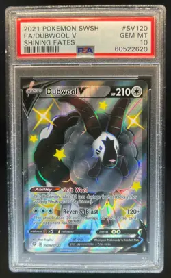 2021 Pokemon SWSH Shining Fates Dubwool V Shiny Vault #SV120/SV122 PSA 10 - Image 1