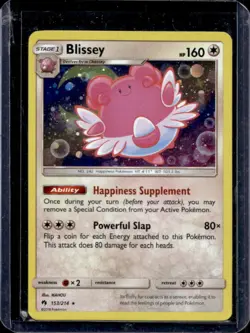 2018 Pokemon Sun & Moon Lost Thunder Blissey Holo #153/214 - Image 1