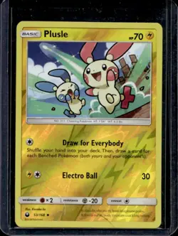 2018 Pokemon Sun & Moon Celestial Storm Plusle Reverse Holo #53/168 - Image 1