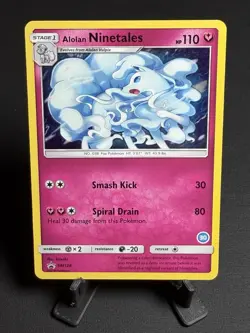 Pokemon TCG Alolan Ninetales SM128 Holo - Image 1