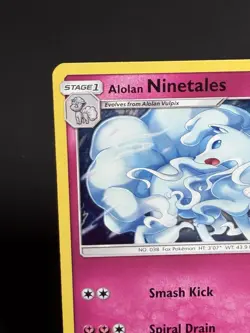 Pokemon TCG Alolan Ninetales SM128 Holo - Image 3