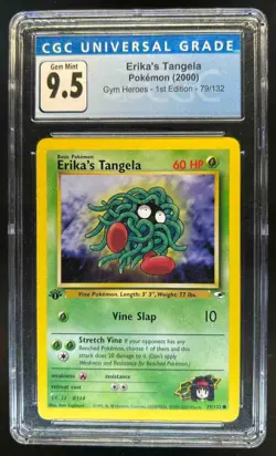 2000 Pokemon Gym Heroes 1st Edition Erika's Tangela #79/132 CGC 9.5 - Image 1