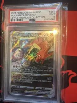2022 POKEMON SWSH BLACK STAR PROMO #262 FULL ART/CHARIZARD VSTAR PSA 9 Rare - Image 1