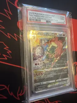 2022 POKEMON SWSH BLACK STAR PROMO #262 FULL ART/CHARIZARD VSTAR PSA 9 Rare - Image 3