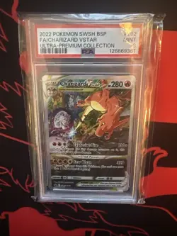 2022 POKEMON SWSH BLACK STAR PROMO #262 FULL ART/CHARIZARD VSTAR PSA 9 Rare - Image 4