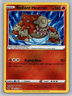 Pokemon TCG Radiant Heatran 027/189 SWSH Astral Radiance Holo - Image 1