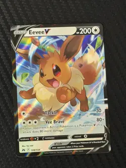 Eevee V 108/159 Pokemon Crown Zenith Holo Ultra Rare Near Mint NM - Image 1