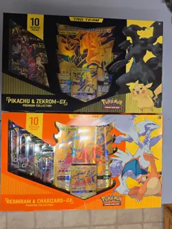 Pokemon Reshiram & Charizard/Pikachu & Zekrom Tag Team Premium Collection Box - Image 1