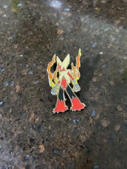 1x POKEMON NINTENDO OFFICIALLY LICENSED 1" BLAZIKEN COLLECTOR'S PIN/BADGE - Image 1