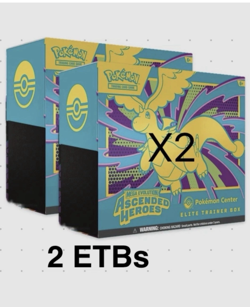 x2 Ascended Heroes Pokemon Center Elite Trainer Box (ETB) - DELIVERY TOMORROW - Image 1