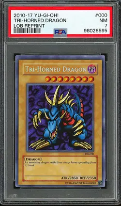 PSA 7 - 2010-2017 YU-GI-OH! LEGEND OF BLUE EYES TRI-HORNED DRAGON 000 - Image 1