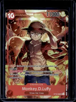 2024 One Piece Treasures Boosters Set Monkey.D.Luffy #ST10-006 - Image 1