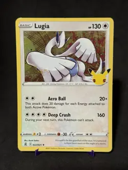 Pokemon TCG Lugia Celebrations Holo Rare Card 022/025 - Image 1