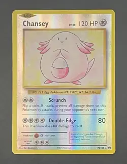 Pokemon Card Chansey 70/108 Reverse Holo Evolutions - Near Mint 2 - Image 1