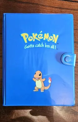 Vintage 1999 Pokemon Blue Binder TCG Album Snap 30 Page Card Holder EMPTY - Image 1