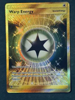 Warp Energy 123/111 Crimson Invasion Secret Rare Pokemon Card - Image 1