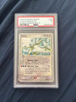 Pokemon 2006 World Championships Promo Card B-L-S #105 Latias Gold Star PSA 1 - Image 1