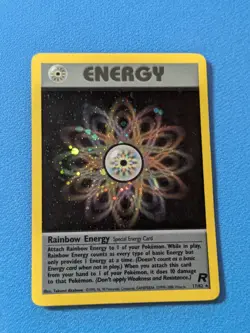 Rainbow Energy 17/82 Team Rocket Pokemon Card Holo Rare LP - Image 1